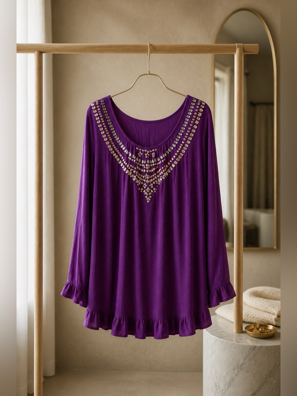 VINTAGE LADIES COVER-UP IN GRAPE by ROMAN’s SIZE 1X. EUC